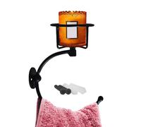 Bexdug Hand Towel Holder | Rustic Towel Ring with Candle Holder,Wall Mounted Rustic Handtowel Ring for Counter, Toilet & Entryways