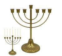 Bexdug Hanukkah Menorah with 9 Branches, Candle Holder Hanukkah Candle Stick Stand Candelabra Centerpiece for Jerusalem Jewish Festival Decor