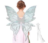 Bexdug Kids Fairy Wings, Halloween Dressing Wings, Colorful Cosplay Accessories for Girls Birthday Theme Party Halloween, Stage Performance Outfit