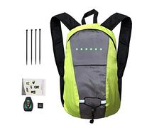 Bexdug LED Light Backpack,4 LED Turn Signal Outdoor Cycle Backpack | USB Rechargeable, Easy Installation Bag for Safe Night Riding