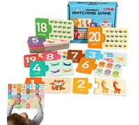 Bexdug Matching Game for Kids - Numbers Matching Game Paper Cards,Logical Thinking Counting Educational Toy for 1.5-6 Years Old Boys Toddler Preschoolers Girls