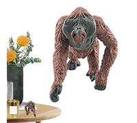 Bexdug Orangutan Toy - Realistic Animal Figurine | Realistic Wildlife Gorilla Figurine Of Male Gorilla, PVC Wildlife Orangutan Toy For Kids 3-Years-Old & Up