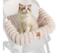 Bexdug Pet Stroller Cushion Pad,Warm Plush Washable Blanket | Ergonomic Pad for Pet Cart Magnetic Buckle,for Outside Indoor Travel House Puppy Cats Outdoor