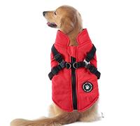 Bexdug Pet Warm Jacket | Cozy Waterproof Windproof Reversible Winter Dog Jacket - Warm Zip Up Cold Weather Coats for Puppy Cats Walking Hiking