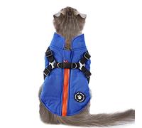Bexdug Pet Warm Jacket | Waterproof Jackets with Harness and D Rings | Warm Zip Up Cold Weather Coats for Puppy Cats Walking Hiking