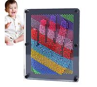 Bexdug Pin Art Toy,Sensory Toys For Children - Rainbow Design Hand Pin Art Sensory Toy, For Kids, Boys And Girls