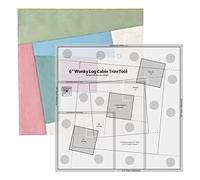 Bexdug Quilt Ruler, Wonky Log Cabin Trim Tool, Motion Sewing Templates, Log Cabin Trim Tool for Drawing, Craft, Sewing Projects, and, Quilting Supplies