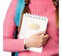 Bexdug Schedule Planner, 2026 Coil Notebook, Pocket Size A7 Soft Coil Date Workbook for Research College Law Workplace