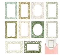 Bexdug Scrapbooking Lace Frames | Decals Retro Aesthetic Journaling Crafts Supplies,Lace Aesthetic Stickers for Junk Journal Journaling Frames