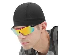 Bexdug Skull Caps for Men - Cooling Mesh Skull Hat Liner Beanie | Cooling Hard Hat Liners Sweat Absorber Beanie Hat for Women and Men, Cycling Accessories Black