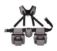 Bexdug Suspender Tool Belt | Work Belt Tool Organizer - Portable Work Belt Tool Organizer, Carpenter Tool Belt, Large Capacity Garden Belt Bag for Farmers