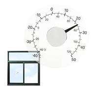 Bexdug Window Thermometer | Temperature Meter -Adhesive | Weather Thermometer for Home Garden Outside Patio Decor, No Battery Required