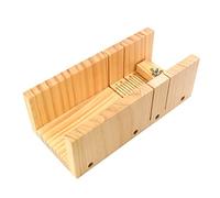 Bexdug Wooden Soap Cutter Mold - Wooden Adjustable Loaf Soap Cutter Boxes - Sturdy Soap Cutting Tool with 2pc Straight Cutter and Wavy Cutter for Easy Trimming Corners