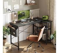 BEXEVUE Compact 100cm Reversible Black L-Shaped Desk with Power Outlets | Size: 100 cm BEXEVUE Black 100 cm