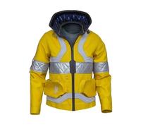 Bexhide Men's Classic Edgerunner David Martinez PU Leather Yellow Cosplay Costume Unisex Jacket