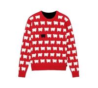 Bexhide Women's Lady Princess Diana Fleece Sweater Black Sheep Red Color - Princess Diana Black Sheep Sweater