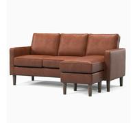 Bexhill Brown, Grey or Tan Faux Leather Reversible L shaped 3 Seater Corner Sofa Furnishings For Less UK Tan One Size