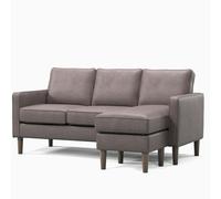 Bexhill Brown, Grey or Tan Faux Leather Reversible L shaped 3 Seater Corner Sofa Furnishings For Less UK Grey One Size