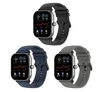 BexidoIera 20mm Watch Strap Compatible with Amazfit GTS 3/GTS 4/GTS 4 mini/Amazfit Bip 3/Bip 3 Pro, 20mm Sport Silicone Quick Release Replacement Band Wristband
