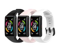 BexidoIera Compatible with Huawei Band 6/Band 6 Pro Strap, Replacement Band for Honor Band 6/Honor Band 7/Huawei Band 6/Band 6 Pro, [3 Pieces/Set] Soft Silicone Adjustable Sport Wristband Bracelet