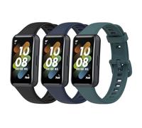 BexidoIera Compatible with Huawei Band 7 Strap, [3 Pack] Soft Silicone Sport Wristband Adjustable Accessory Bracelet Replacement Band for Huawei Band 7 Strap