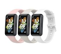 BexidoIera Compatible with Huawei Band 7 Strap, [3 Pack] Soft Silicone Sport Wristband Adjustable Accessory Bracelet Replacement Band for Huawei Band 7 Strap