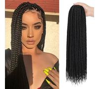 BEXIUKAKA Crochet Box Braids Proposed Goddess, Box Crochet Hair, 7 Packs, Box of 3 Crochet Hair, 3 Pieces, 1B