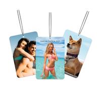 BEXOA Personalised Car Air Freshener with Picture, Custom Double Sided Printed Photo Text Air Freshener for Boyfriend Birthday Gifts (Rectangle)
