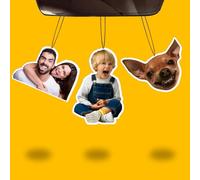 BEXOA Personalised Car Air Freshener with Picture, Custom Double Sided Printed Photo Text Air Freshener for Boyfriend Birthday Gifts (Irregular Shape)