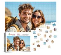 BEXOA Personalised Jigsaw Puzzle from Photo - Custom Wooden Puzzles with Your Picture & Text, 300/500/1000 Pieces, Personalised Gift for Family, Couples, Christmas & Birthdays (500)