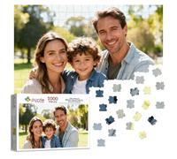 BEXOA Personalised Jigsaw Puzzle from Photo - Custom Wooden Puzzles with Your Picture & Text, 300/500/1000 Pieces, Personalised Gift for Family, Couples, Christmas & Birthdays (1000)