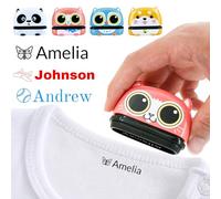 BEXOA Personalised Name Stamp for Clothes Kids, School Uniform and Daycare | Quick-Dry Fabric Marker, Includes Tag Stickers, Clear, Repeated Impressions, Ideal for Nursery, Daycare, Uniforms Travel