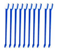Bexter Dog Toothbrush Set of 10 - Dual Headed Soft Bristle Pet Tooth Brushes for Dental Hygiene, Teeth Cleaning for Small to Large Dogs, Cats & Most Pets, Bulk Pack