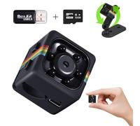 Bextgoo Spy Camera, No WiFi Security Camera with Pre-installed 32GB Memory Card, 1080P FHD, Motion Detection, 360° Rotation Bracket, Small Mini Camera for Cycling, Travel, Indoor/Outdoor Security