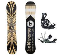Bextreme Aurum Freestyle Snowboard Pack with SP Private Bindings. Snow Wide for Men and Women Made with Bambu, Beech and Poplar (Bindings SP 42.5-44.5 EU, 157 cm)