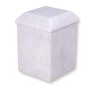Bey-Berk Deering Moments White Marble Urn for Human Ashes, Medium Cremation Urn for Memorial, Ground Burial Urn - Human or Pet Urn Holds up to 60 LBS Pre Cremation Weight