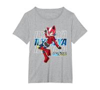 Beyblade Burst QUADDRIVE Ilya T-Shirt, Women's Plus, Heather Grey, 5X