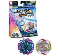 Beyblade Burst QuadStrike Dual Pack, Pack of 2 Gambit Dragon D8 and Ambush Achilles A8 8+ Years, Includes 2 Beyblade Burst Spinners and Instructions in French