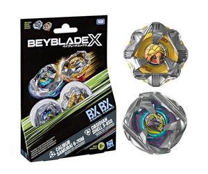 Beyblade X Calibur Samurai 6-70M BX & Obsidian Shell 3-85S BX Takara Tomy Dual Pack Set with 2 Right-Spinning Tops, Battling Tops Game Toys, Ages 8+