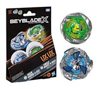 Beyblade X Circle Ghost 4-60LR UX & Hack Viking 4-55O UX Takara Tomy Dual Pack Set with 2 Right-Spinning Tops