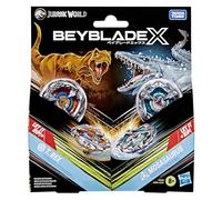Beyblade X Jurassic World Collab T. Rex vs Mosasaurus Multipack Set