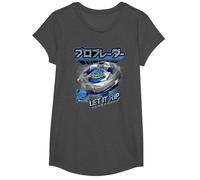 Beyblade X Pro Blader Jaxon Let It Rip T-Shirt, Girls, Dark Heather Grey, X-Small