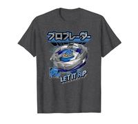 Beyblade X Pro Blader Jaxon Let It Rip T-Shirt, Men, Dark Heather Grey, X-Large