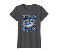 Beyblade X Pro Blader Jaxon Let It Rip T-Shirt, Women, Dark Heather Grey, X-Small