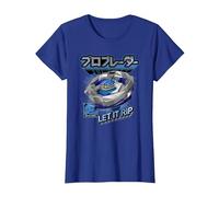 Beyblade X Pro Blader Jaxon Let It Rip T-Shirt, Women, Royal Blue, Small