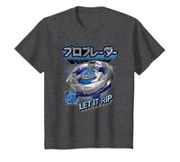Beyblade X Pro Blader Jaxon Let It Rip T-Shirt, Youth, Dark Heather Grey, Medium