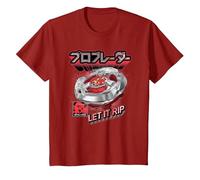Beyblade X Pro Blader Robin Let It Rip T-Shirt, Youth, Cranberry Red, Small