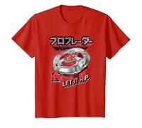 Beyblade X Pro Blader Robin Let It Rip T-Shirt, Youth, Red, Large