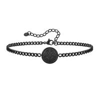 Beydodo Bracelets for Men, Bracelets Chain Stainless Steel Adjustable Curb Chain with Compass, 7 inch Length and 2 inch Extender, 3mm Width, Hip Hop Jewellery