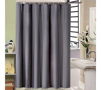 Beydodo Large Shower Curtain 200 x 200, Polyester Bathroom Shower Curtain Shower Curtain Decorated Solid Colour Dark Grey